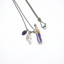 Load image into Gallery viewer, Amethyst Diffusing Necklace | Energy &amp; Healing | Diffusing on the go
